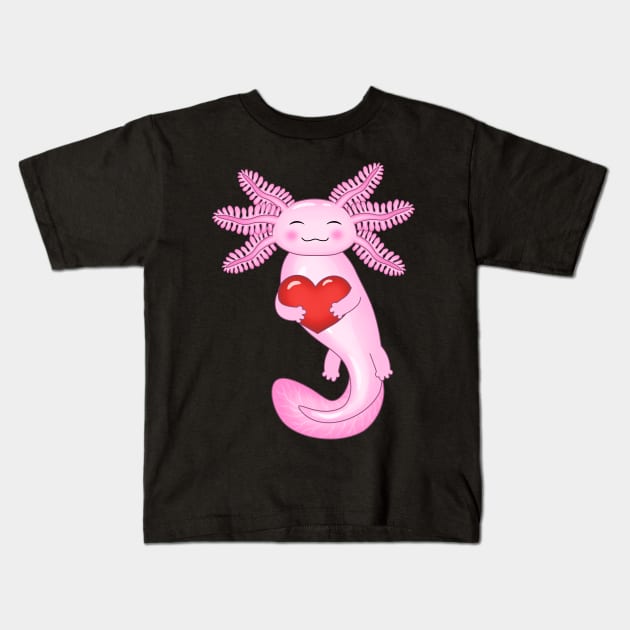 I love axolotls Kids T-Shirt by Purrfect